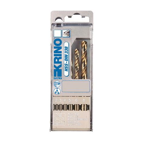 PUNTA TRAPANO HSS COBALTO 5% ASTUCCIO KRINO - MM 2,0/8,0 CF=PZ 6- 1 confezioni