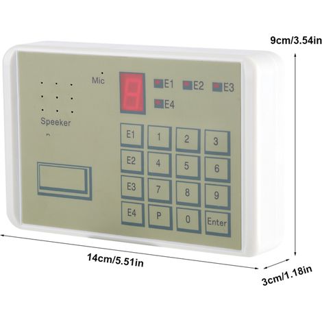 Système d'alarme antivol pour maison avec numérotation automatique vocale et téléphone filaire (1/5)
