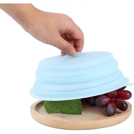 Set mit 2 zusammenklappbaren Mikrowellendeckeln mit Aufhängeloch, 21 cm (8,3 Zoll).