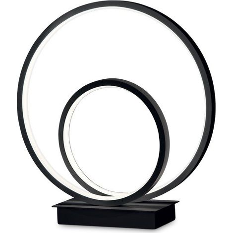 Lampe de table LED décorative Swirl intégrée noire, 3000K (1/2)