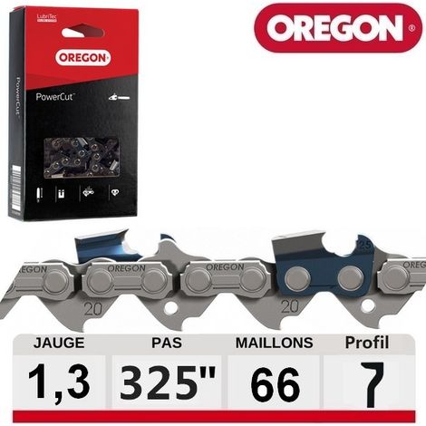 Chaine tronçonneuse pro Oregon PowerCut 66 dents .325 20LPX066E