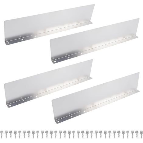 Set of 4 Straight Aluminium Gutters for Gutters, Mini Gutters for Shelters, Roof Strip for Gutters, Gutter for Shed Carport Terrace (1/5)