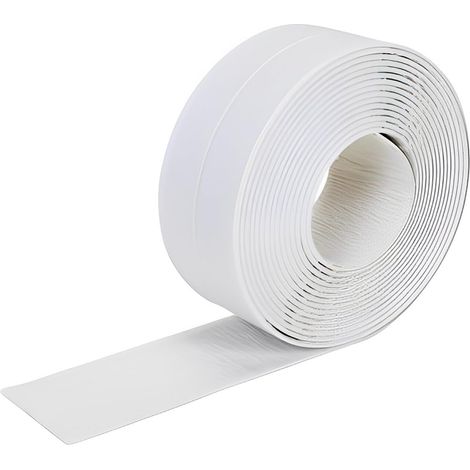 1pcs Bandes D'étanchéité Autocollantes En PVC,Impermeabile et Antiolio e Antimuffa,Ruban étanche Pour Salle De Bain,Toilettes,Cuisine Et Bords De Sol,Douche (3.2m22mm) (1/5)