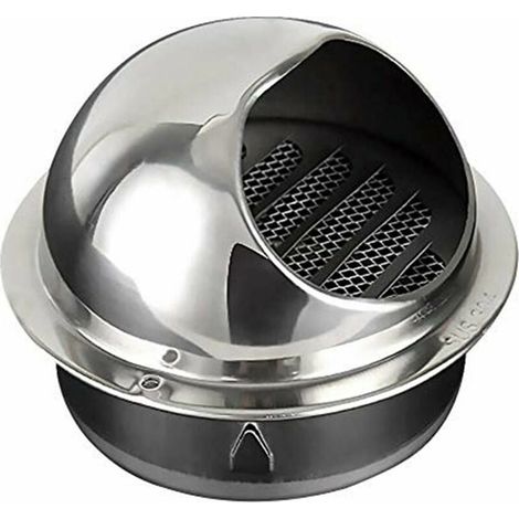 Sortie D Air Murale - Couvercle De Ventilation Sphérique En Acier Inoxydable - Pour Hotte Cuisine Extérieure - Diamètre 150 mm - 1 Pièce (1/5)