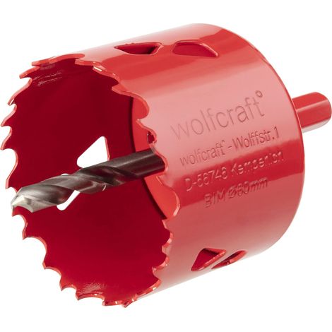 wolfcraft Sega a tazza BIM I 5484000 I Per materiali per costruzioni a secco, legno, plastica e metalli, profondità di taglio 40 mm (1/3)
