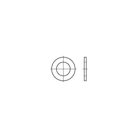 RONDELLE TOOLCRAFT 106698 DIN 433 Ø INTÉRIEUR: 3.2 MM ACIER ÉTAMÉ PAR GALVANISATION 500 PC(S) (1/3)