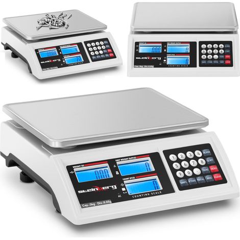 Balanza comercial con contador LCD RS232 de 3000 g / 0,05 g (1/5)