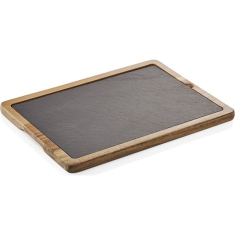 Planche de service 33 x 23 cm bois acacia ardoise SLATE & SERVE - Was Germany (1/2)
