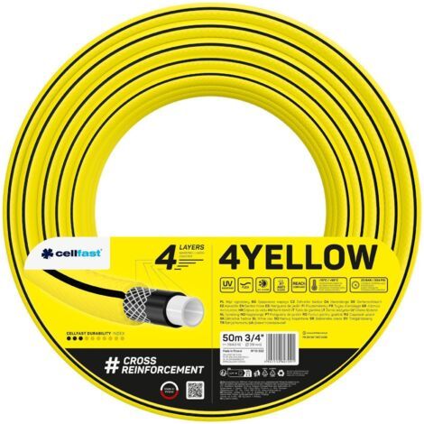 TUYAU D'ARROSAGE 4 JAUNE 3/4'' 50M - C 10-522