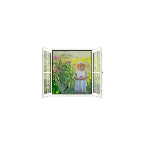 Moustiquaire Fenêtre 1 Ensembles - 130 x 150 CM - NOIRE, Aucun Perçage n'est Nécessaire (1/5)