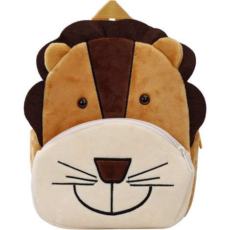 Dessin animé enfants sac à dos Animal Mini sac en peluche enfants sac à dos pour bébé garçons filles tout-petit 2-4 ans (Lion), (1/5)