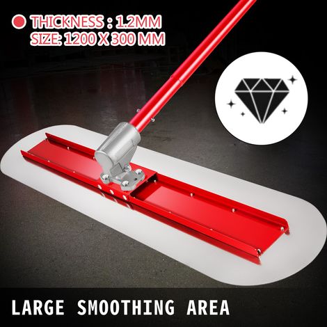 Mophorn – Taloche à béton 1200 x 300 mm – Acier au manganèse – Support réglable avec 3 poignées 1,8m – Finition lisse et précise — vue 4