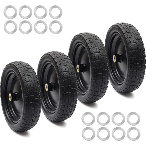 Ej.Life 4PCS Roue de camion, pneus en caoutchouc plein résistant aux perforations, 13 pouces, jusqu'à 120 kg (1/5)