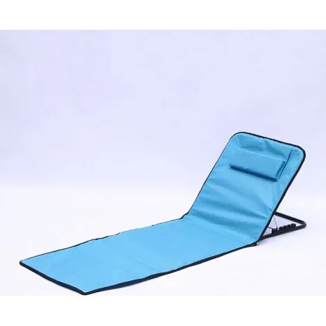 Matelas de plage pliable, chaise longue de plage, pliable et réglable, chaise de plage pliante, siège de plage inclinable, transportable, pour la plage, le parc, le camping (1/3)