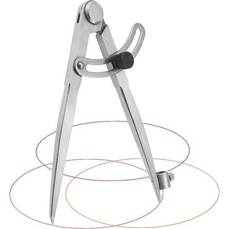 Compas Menuisier 20 cm, Compas Menuisier Professionnel pour Cercles de Dessin, Menuiserie, Travail Du Métal et Travail Du Cuir (1/5)
