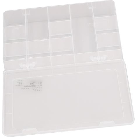 Boîte de rangement à 12 compartiments 1203, en plastique PP transparent, pour composants électroniques. (1/5)