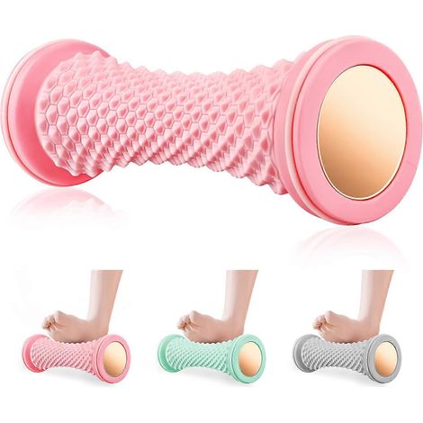 Fußmassagegerät gegen Plantarfasziitis, Fußmassagerolle, verbessertes Fußmassagegerät zur Linderung von Plantarfasziitis und zur Entspannung verspannter Muskeln (Pink) (1/5)