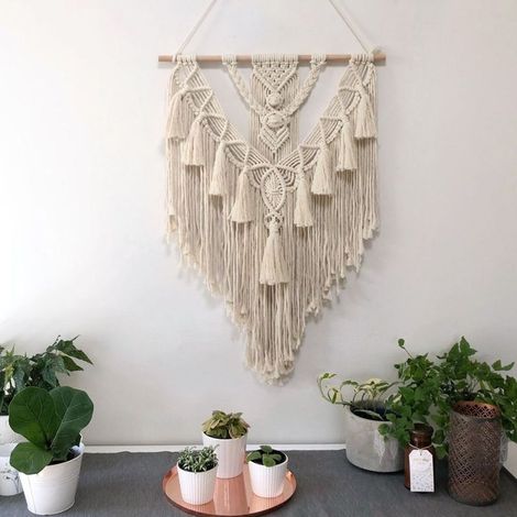 Makramee-Wandteppich im Boho-Chic-Stil, gewebt, 55 cm x 70 cm (1/5)