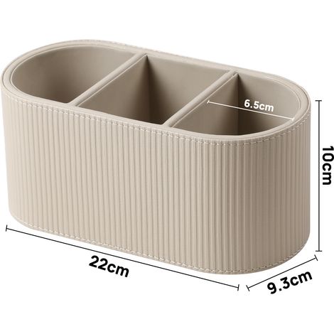 Aufbewahrungsbox für Fernbedienung, Nachttisch-/Schreibtischorganizer (beige) (1/3)