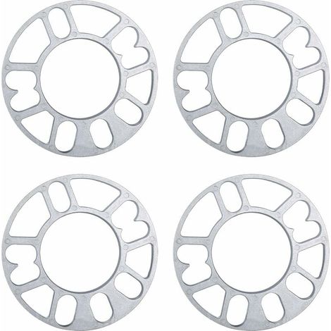 espaciadores de rueda de aleación de aluminio, juntas de buje de rueda ensanchadas modificadas, espaciadores de rueda, espaciadores de rueda universales de 3 mm de espesor (1/5)