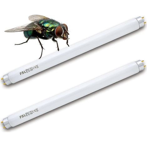 Ampoule de rechange FSL T8 F10W BL pour lampe anti-moustiques, tube UV de 34,5 cm pour lampe anti-moustiques/insectes de 20 W (2 pièces)