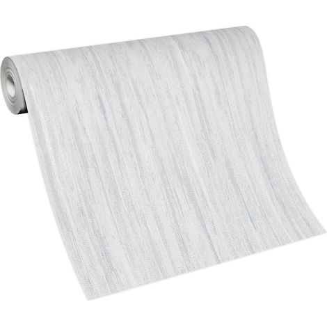 BRICOFLOR Papier Peint uni gris clair Papier Peint texturé gris pour chambre Tapisserie unie gris clair pour salon, couloir & plus (1/4)