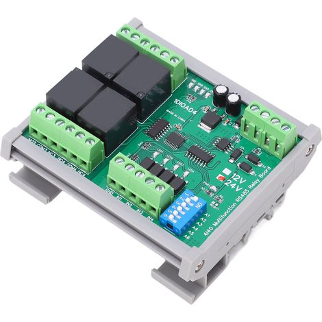 RS485-Relaismodul, 4-Kanal-RTU-Leiterplatte mit Gehäuse, industrielle Steuerungskomponenten, 24 V DC (1/5)