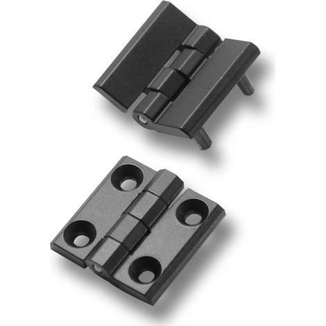 Charnière 40x40mm noir avec goujon M5 - PINET - 8571098 (1/2)