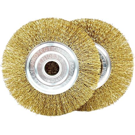 2 Pièces Brosse Metallique, 115 mm Brosse Circulaire en Fil de Fer pour Décaper, Brosse de Circulaire en Acier, Brosses à Joints Rondes en Laiton, Brosses à Joints de Rechange (1/5)