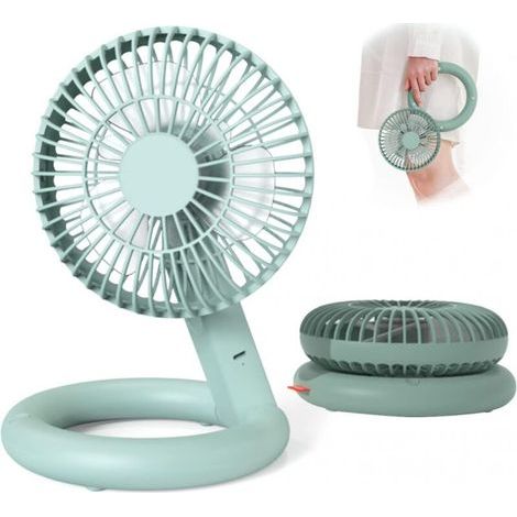 BEBUSINGOTO Ventilateur de bureau Table secouant le ventilateur Circulateur d'air Bureau à domicile 3 vitesses Fonctionne sur batterie 7 pouces Clip Chambre Personnel Portable Petit Dortoir USB Recha (1/5)