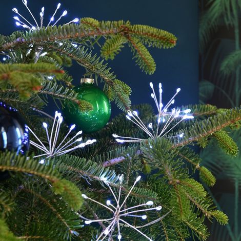 Guirlande lumineuse 15 mini bouguets blanc pur (1/3)