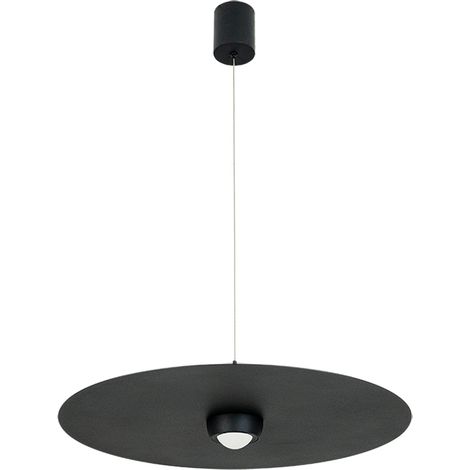 Suspension Luminaire LED D550 21W IRC90 Variable Noir Sablé ZAMBELIS 2587 - Blanc chaud - 3000K