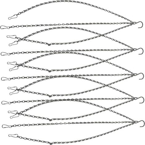 5 Stück Metall Hängekorbkette mit Haken Verstellbar für