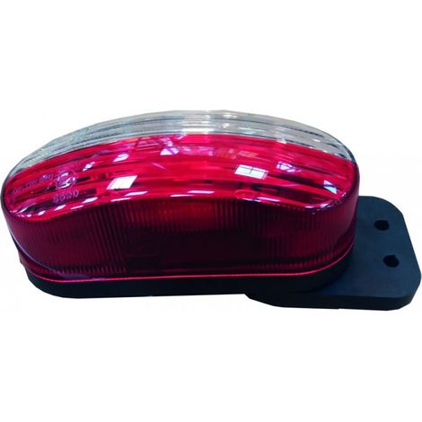 Maxter – Feu de gabarit bicolore à LED – Clignotant rétroviseur gauche – Tension 12V – Dimensions 99 x 42 x 38 mm – Couleur rouge/blanc
