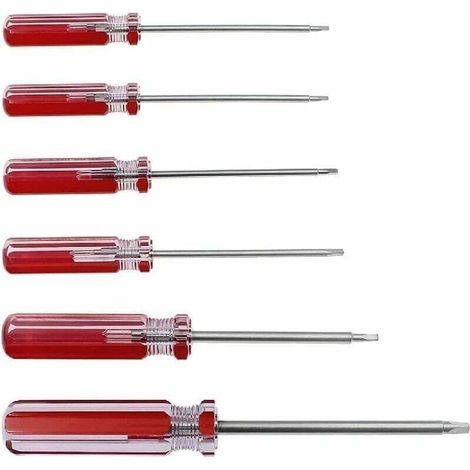 Jeu de 6 tournevis triangulaires, embouts de tournevis triangulaires magnétiques 1,8 mm 2,0 mm 2,3 mm 2,7 mm 3,0 mm 4,2 mm Outil de réparation de tournevis pour jouets et changement de batterie (1/4)