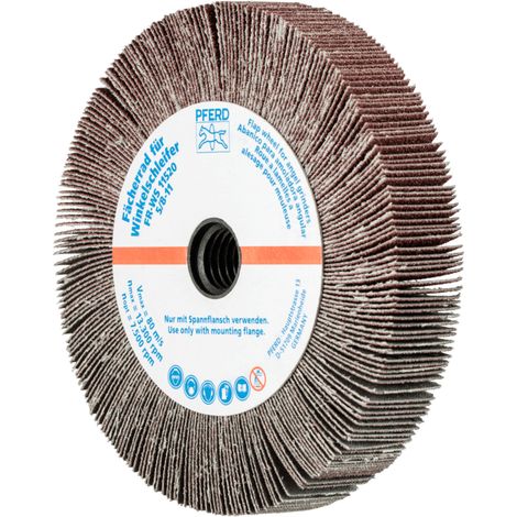 PFERD TOOLS Lamellenschleifrad für Winkelschleifer FR WS Ø 115x20mm 5/8-11 A80 universelle Anwendung 2 Stk (1/4)