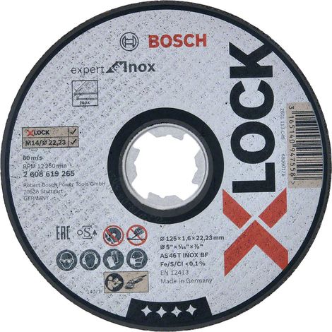 2608619265 - X-LOCK Expert for Inox 125x1,6x22,23 taglio dritto AS 46 T INOX BF, 125 mm, 1,6 mm (1/4)