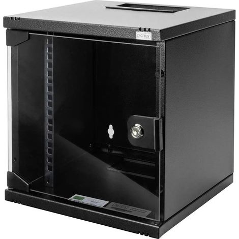 [NEUWERTIG] B-Ware Digitus Wandgehäuse Netzwerkschrank Netzwerk Set 10 Zoll 6 He Dn 10 06 U B Schwarz