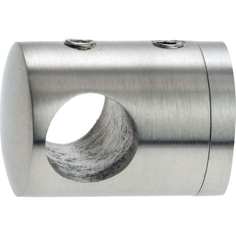 CROSO Querstabhalter für geraden Anschluss, Bohrung 10,2 mm, Edelstahl V2A