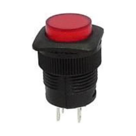 Bouton-poussoir Off-On - LED Bleue - 1 A 250 V / 3 A 125 V - Pour Projets Électroniques - 1 Pièce