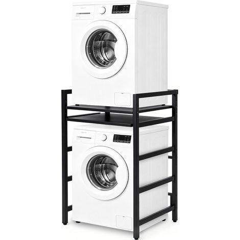 Jiubiaz Estantería para Lavadora con Balda Deslizante Mueble de Almacenamiento Lavadora Ajustable - Negro (1/5)