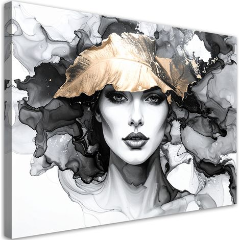 Wandbild Frau und Blätter auf dem Kopf 60x40 cm (1/5)