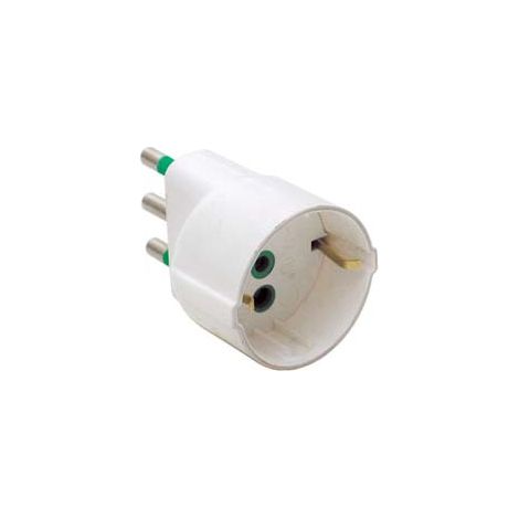 ADATTATORE SCHUKO 2 POLI + TERRA 16A BIANCO- - bianco 82130 - 5 pezzi FANTON