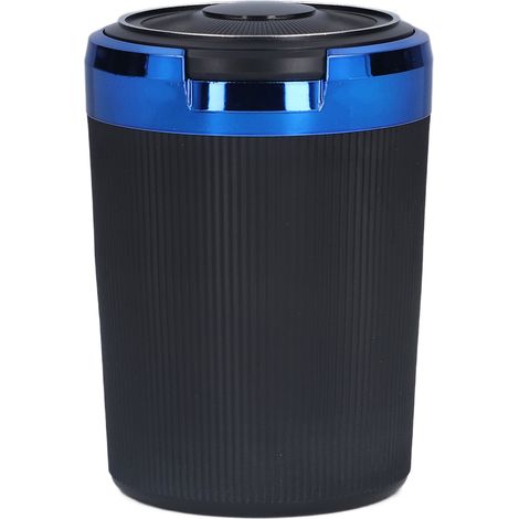 Cendrier lumineux 3W pour voiture avec couvercle à lumière LED, ignifugé et sans fumée, pour la maison et le bureau, bleu (1/5)