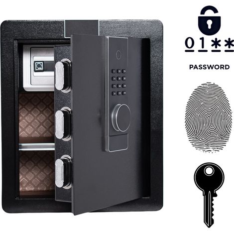 Biometrischer Fingerabdruck-Heimtresor 45 x 38 x 32 cm Schwarz (1/5)