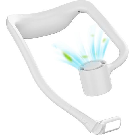 Ventilateur Cou - Sans Palettes - 3 Vitesses - Lampe LED Réglable - Rechargeable USB - Portable pour Extérieur et Activités (1/5)
