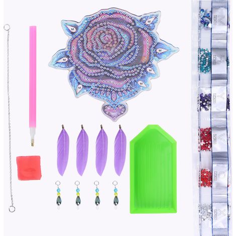 Pendentif peinture diamant DIY Rose décoration fenêtre porte-bonheur cadeau (1/5)
