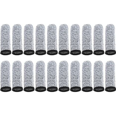 20-piece finger cots, 5 levels of cut-resistant protective sleeve, reusable non-slip finger sleeve for kitchen work and carving (1/5)