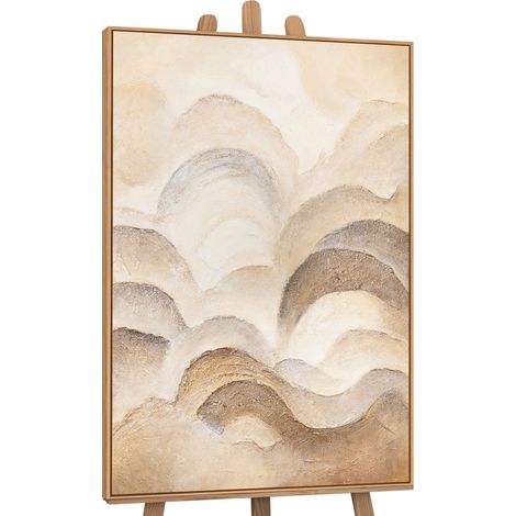 Gemälde Horizontschichten Rahmen Eichefarben 120x80 cm (1/5)