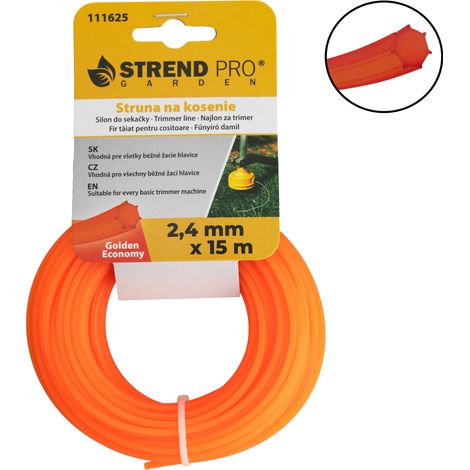 Trimmerfaden Golden Economy 2,4 mm, L-15 m, HEX